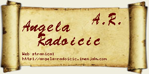 Angela Radoičić vizit kartica